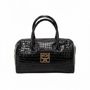 MCM Black Crocodile Embossed Satchel gorgeous bag
